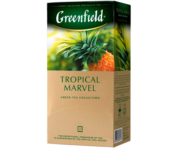 Зеленый чай Greenfield Tropical Marvel - Тропическое чудо в пакетиках 25 шт - фото-1