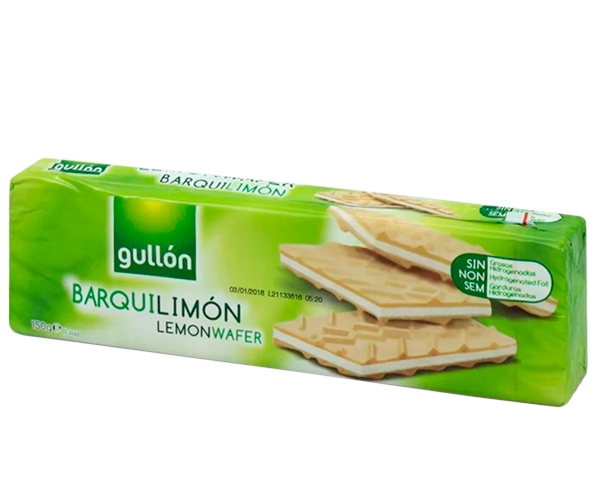 Вафлі GULLON Barquilimon з лимонним кремом 150 г - фото-1