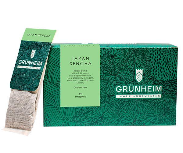 Зелений чай Grunheim Japan Sencha у пакетиках 20 шт - фото-1