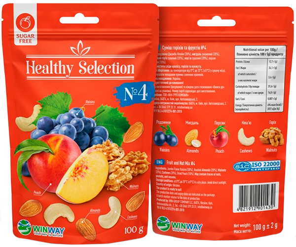 Микс орехов с фруктами №4 WINWAY Healthy Selection 100 г - фото-2