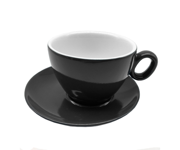 Чашка INKER Luna black с блюдцем для американо 170 мл - фото-1