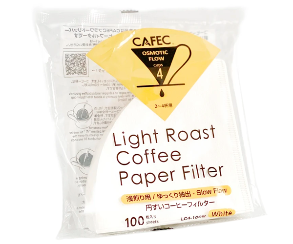Паперові фільтри CAFEC Light Roast Cup4 білі 100 шт - фото-1