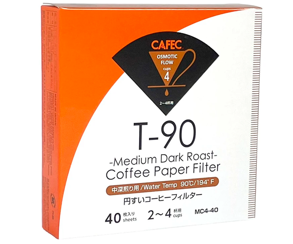Паперові фільтри CAFEC Medium-Dark Roast Cup4 білі 40 шт - фото-1
