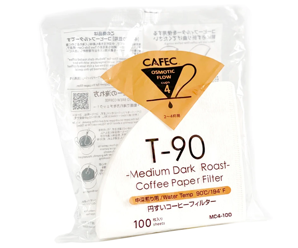 Паперові фільтри CAFEC Medium-Dark Roast Cup4 білі 100 шт - фото-1