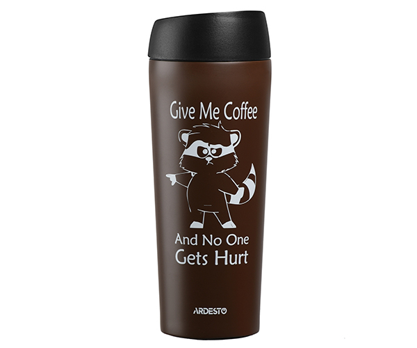 Термокухоль Ardesto Coffee time коричневий 450 мл - фото-1