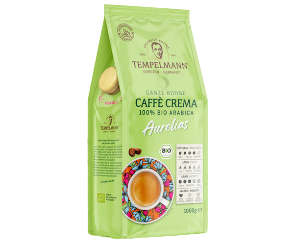 Кава Tempelmann Aurelias Caffe Crema у зернах 1 кг - фото-2