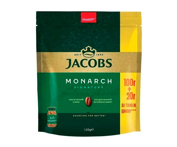 Кофе Jacobs Monarch растворимый м/у 120 г