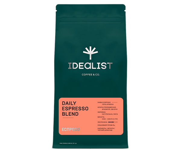Кофе IDEALIST COFFEE & CO. Daily Espresso в зернах 250 г