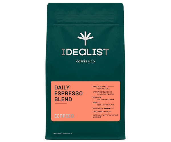 Кофе IDEALIST COFFEE & CO. Daily Espresso в зернах 1 кг