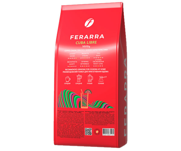 Кофе Ferarra Cuba Libre в зернах 1 кг фото