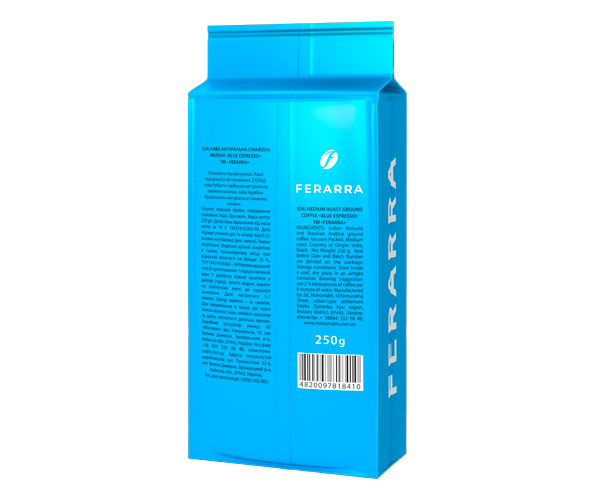Кофе Ferarra Blue Espresso молотый 250 г фото