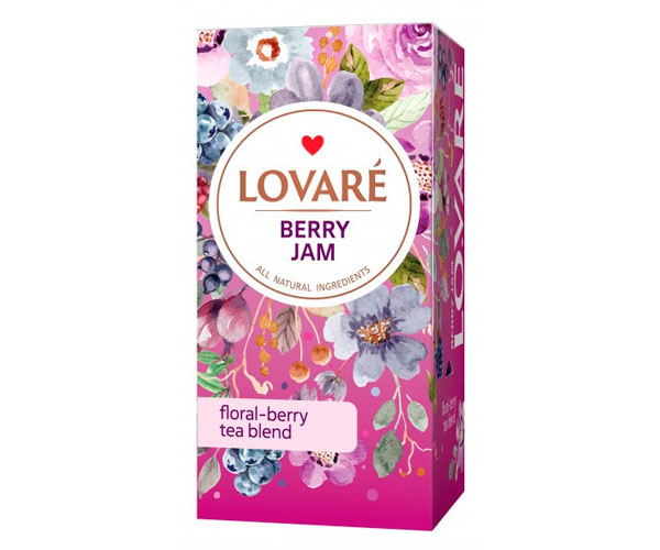 Квітковий чай Lovare Ягідний Джем у пакетиках 24 шт - фото-1