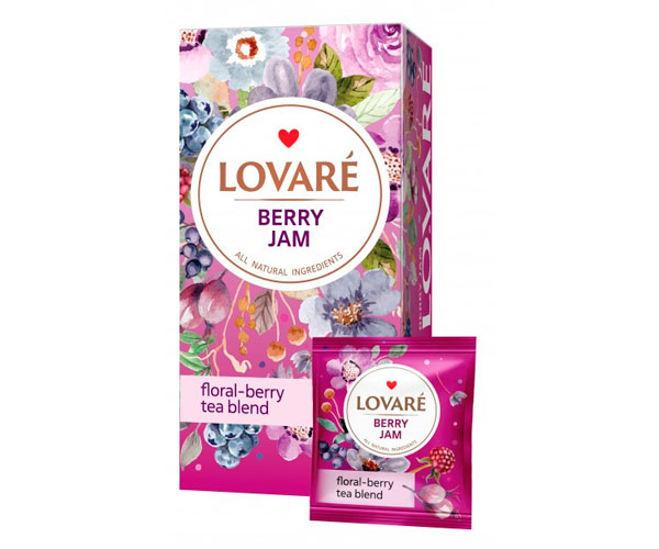 Квітковий чай Lovare Ягідний Джем у пакетиках 24 шт - фото-2