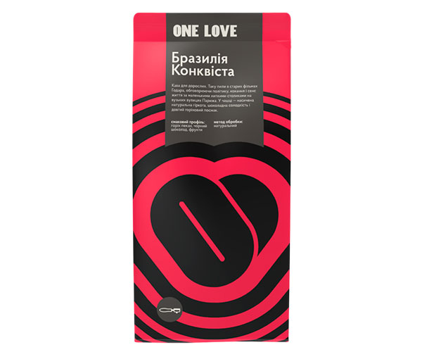 Кофе ONE LOVE Brazil Conquista espresso в зернах 1 кг