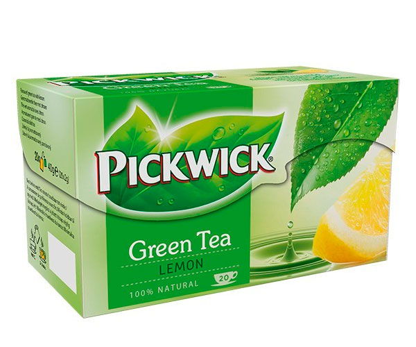 Зеленый чай Pickwick Lemon в пакетиках 20 шт - фото-1
