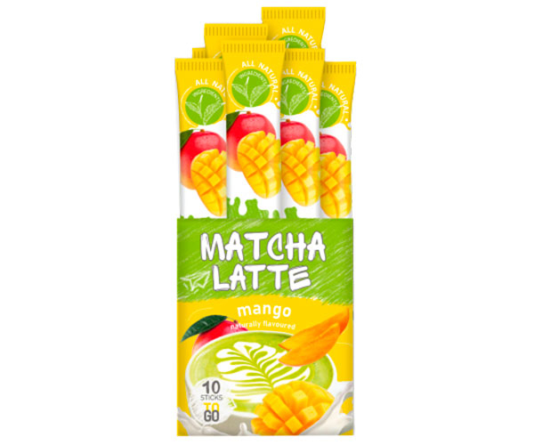 Японський чай матча G'tea Matcha Latte Mango у стіках 10 шт - фото-1