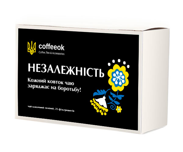 Зеленый чай Coffeeok Незалежність в пакетиках 25 шт - фото-1