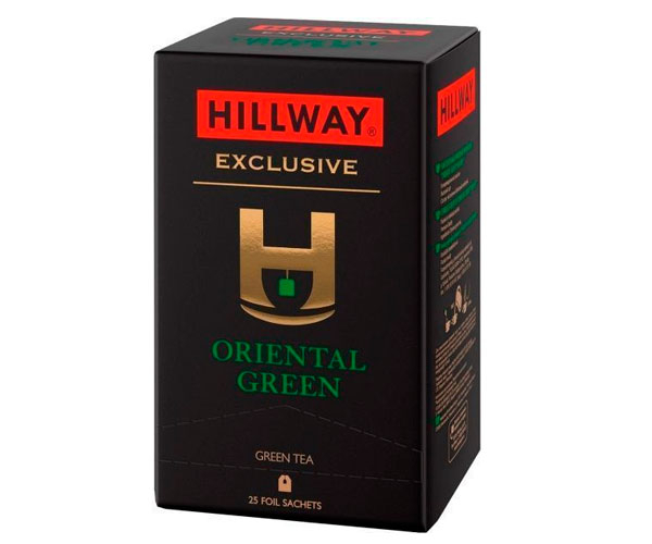 Зелений чай Hillway Exclusive Oriental Green у пакетиках 25 шт - фото-1