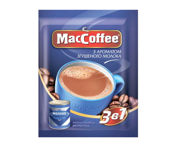Кава MacCoffee 3 в 1 Молоко згущене 20 шт - фото-2