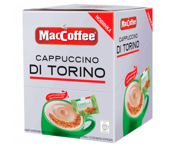 Кофе MacCoffee Cappuccino Di Torino Корица 10 шт - фото-1