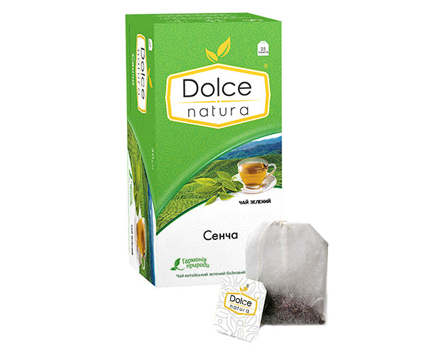 Зелений чай Dolce Natura Сенча в пакетиках 25 шт - фото-1