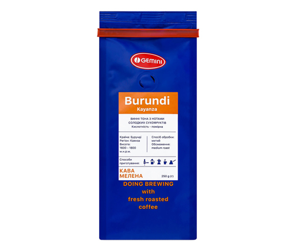 Кава Gemini Burundi мелена 250 г - фото-2