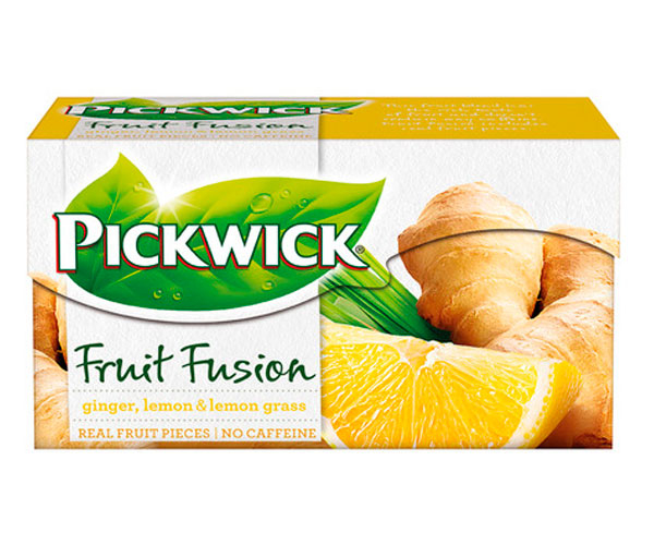 Фруктовий чай Pickwick Ginger & Lemon & Lemongrass у пакетиках 20 шт - фото-1