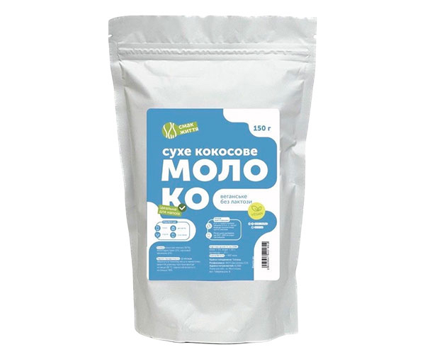 Сухое молоко Смак Життя Кокосовое к напиткам 150 г