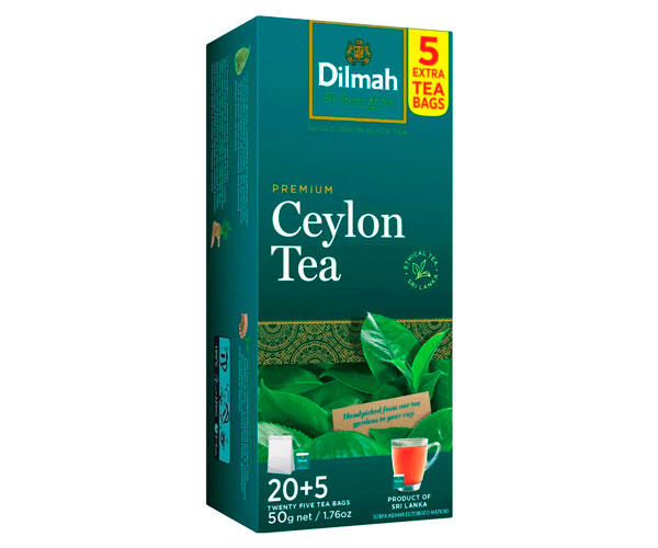 Черный чай Dilmah Premium в пакетиках 25 шт
