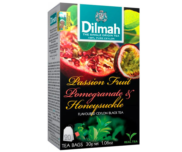 Чорний чай Dilmah Passion Fruit & Pomegranate у пакетиках 20 шт - фото-1