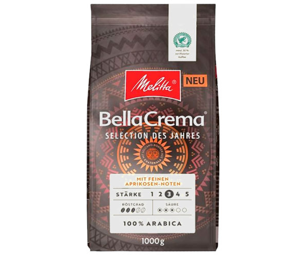 Кава Melitta Bella Crema Selection des Jahres Aprikosen-Noten у зернах 1 кг - фото-1