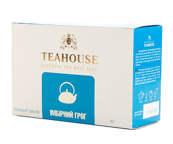 Чорний чай Teahouse Імбирний грог у пакетиках 20 шт - фото-1