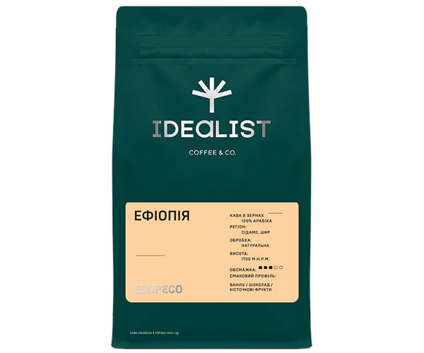 Кофе IDEALIST COFFEE & CO. Эфиопия espresso в зернах 1 кг