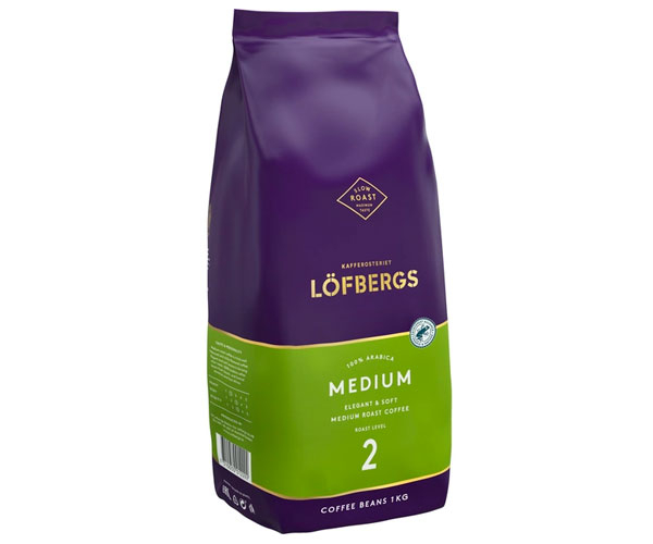Кофе Lofbergs Medium Roast в зернах 1 кг