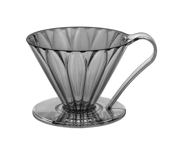 Пуровер CAFEC пластиковый Tritan Сone-Shaped Flower Dripper Cup1 Black на 1 чашку