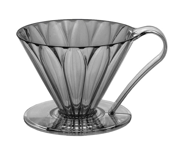 Пуровер CAFEC пластиковый Tritan Сone-Shaped Flower Dripper Cup1 Black на 1-4 чашки
