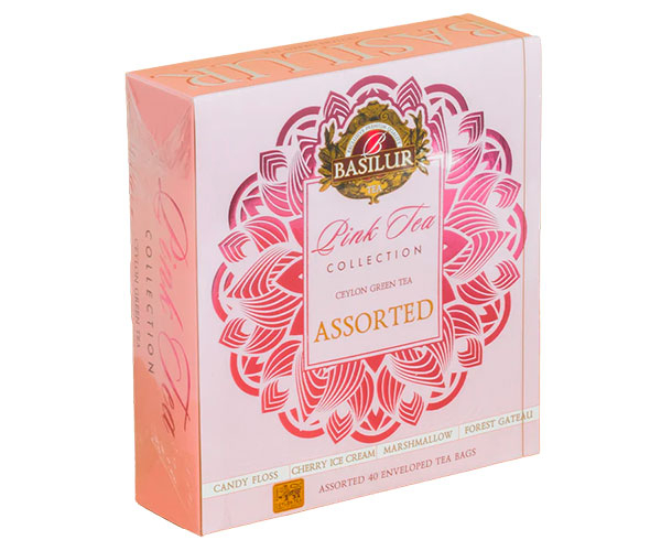 Набор зеленого чая Basilur Розовая коллекция в пакетиках 40х1,5 г фото