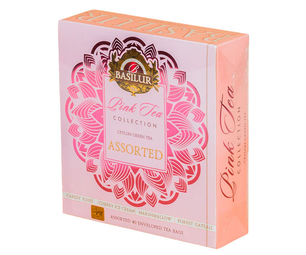 Набор зеленого чая Basilur Розовая коллекция в пакетиках 40х1,5 г