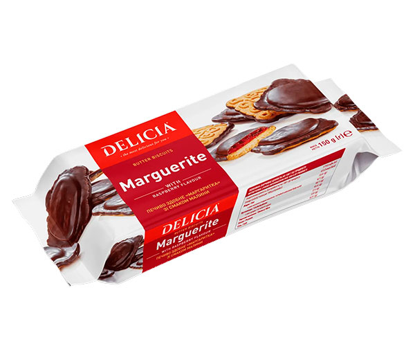 Печенье Delicia Маргаритка сдобное с малиной 150 г