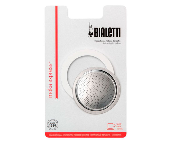 1 уплотнитель + сито для кофеварок Bialetti на 9 порций