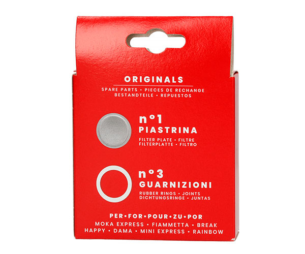 3 уплотнителя + сито для кофеварок Bialetti на 1 порцию фото