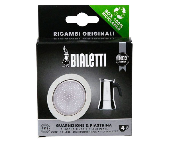 1 уплотнитель + сито для кофеварок из нерж. стали Bialetti на 4 порции