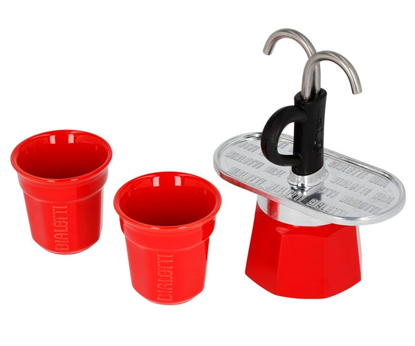 Гейзерная кофеварка Bialetti Mini Express Red на 2 порции 90 мл фото