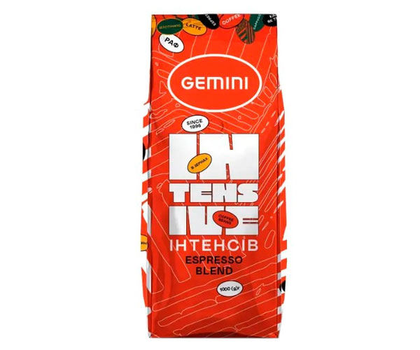 Кофе Gemini Intensive Espresso Blend в зернах 1 кг