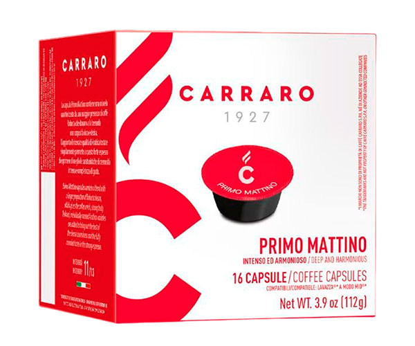 Кофе в капсулах Carraro A Modo Mio Primo Mattino 16 шт