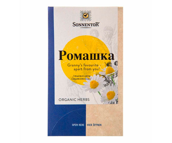 Травяной чай Sonnentor Ромашка органический в пакетиках 18х0,8 г