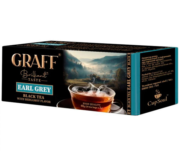 Черный чай Graff Earl Grey в пакетиках 25х2 г