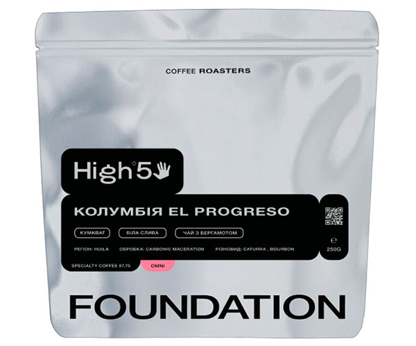 Кофе High5 Colombia El Progreso omni в зернах 250 г