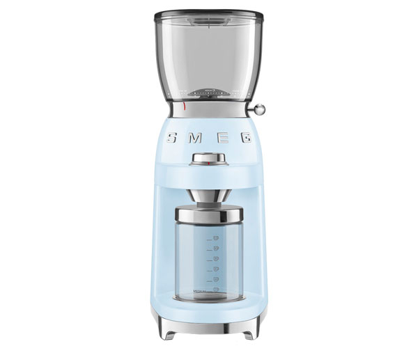 Кофемолка электрическая SMEG CGF11PBEU голубая