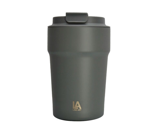 Термокружка Line Art Rhodes вакуумная серая 380 мл